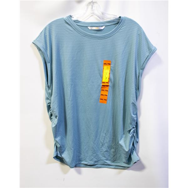 NEW LOLE WOMENS ACTIVE T-SHIRT BLUE SIZE XXL