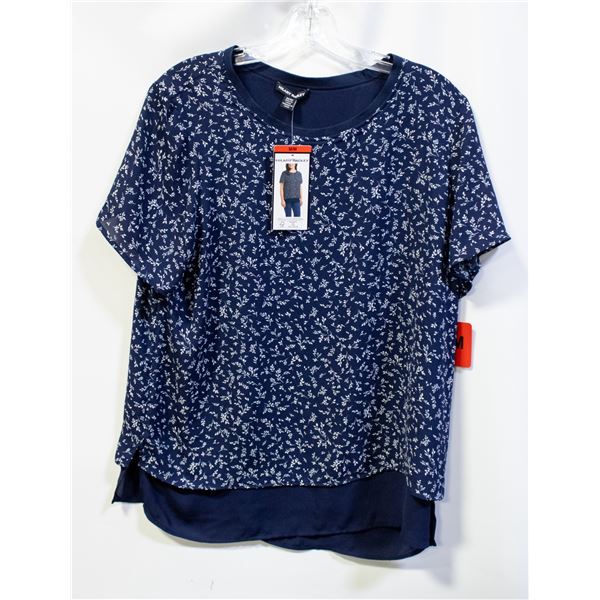 NEW HILARY RADLEY WOMENS DOUBLE LAYER BLOUSE SZ M