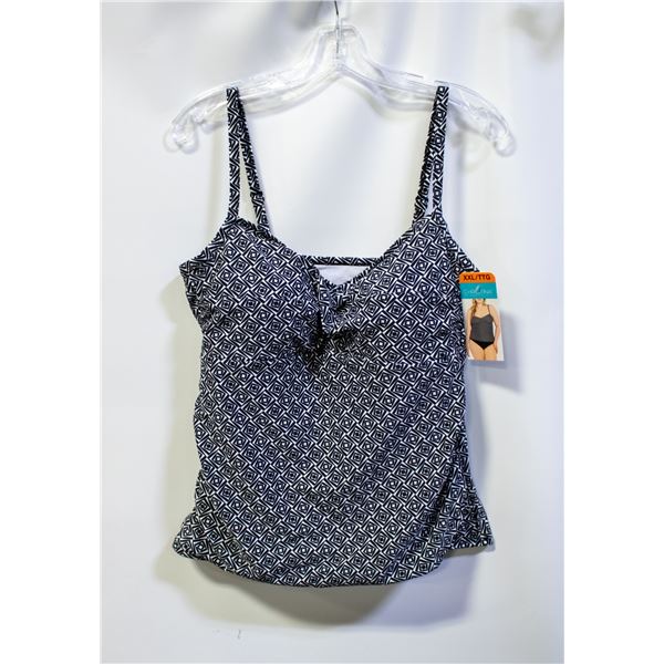 NEW CHRISTINA WOMENS SWIM TOP BLACK & WHITE SZ XXL