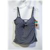 Image 1 : NEW CHRISTINA WOMENS SWIM TOP BLACK & WHITE SZ XXL