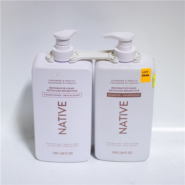 NEW SET OF 2 NATIVE SHAMPOO & CONDITIONER SOAP