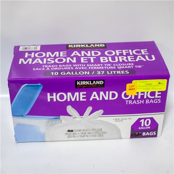 KIRKLAND HOME AND OFFICE TRASH BAGS WHITE - 10G