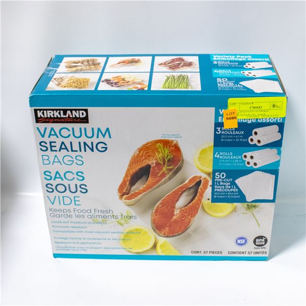 KIRKLAND FOOD STORAGE VACUUM SEALING BAGS