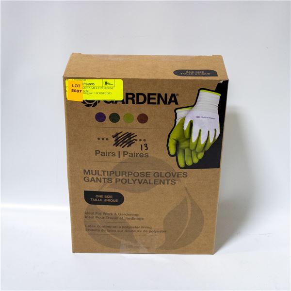 13 PAIRS GARDENA MULTIPURPOSE GLOVES ONE SIZE