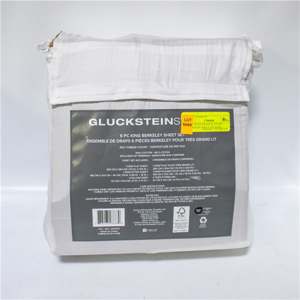 6 PIECE GLUCKSTEIN STUDIO BERKELEY SHEET SET KING