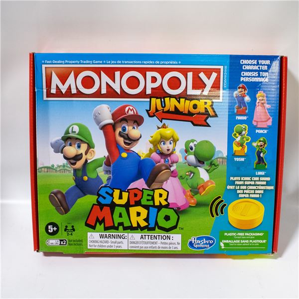 HASBRO SUPER MARIO MONOPOLY JUNIOR BOARD GAME SET