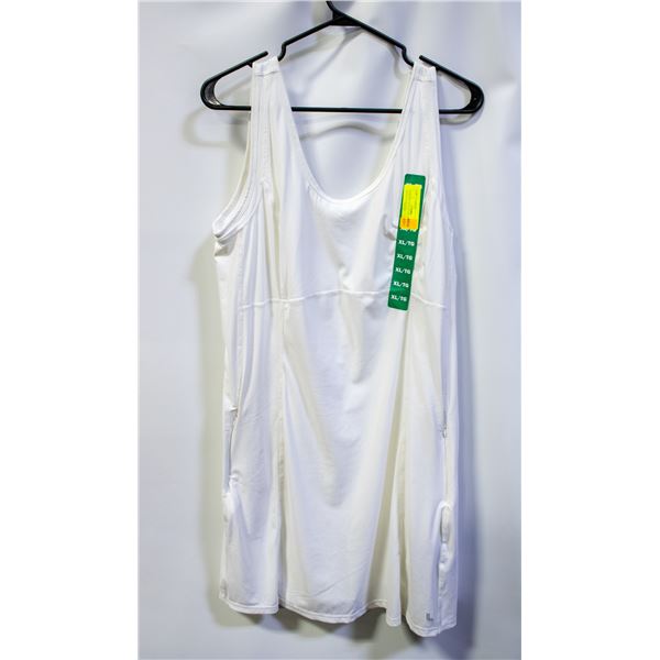 NEW LOLE ACTIVE DRESS WHITE WITH INNER SHORT SZ XL