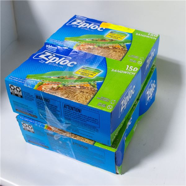 4 PACK OF ZIPLOC SEAL REUSABLE SANDWICH BAGS