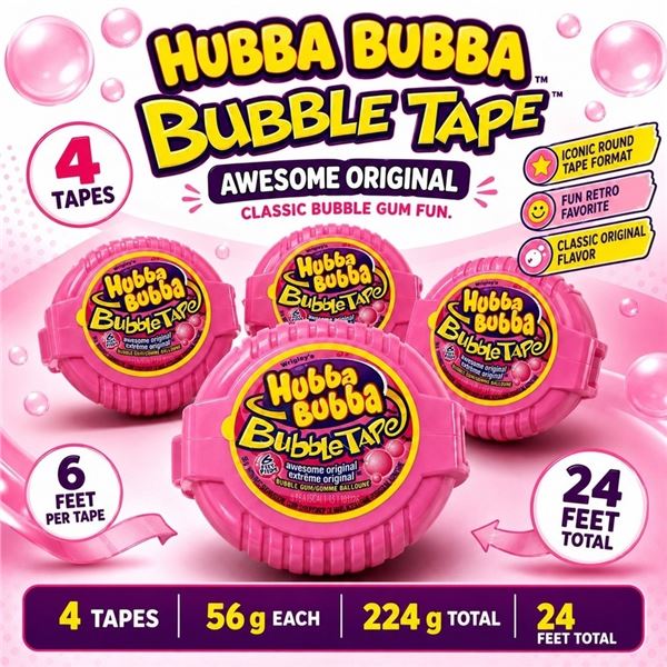 4 HUBBA BUBBA BUBBLE TAPE 56G