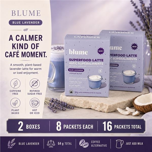 2 BLUME BLUE LAVENDER LATTE 8PK BB 04/26