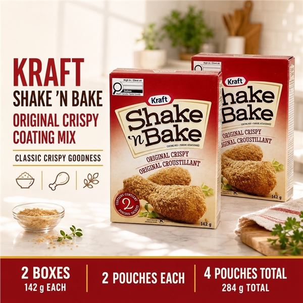 2 KRAFT SHAKE'N BAKE ORIGINAL 142G BB 07/27