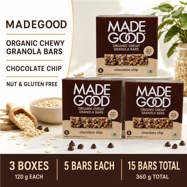 3 MADEGOOD CHOCOLATE CHIP 5 BAR BB 04/27