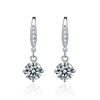 Image 4 : 1 CT GRA CERTIFIED EAR HOOKS STYLE ROUND BRILLIANT
