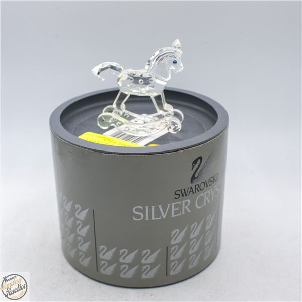 VINTAGE SWAROVSKI CRYSTAL ROCKING HORSE W BOX