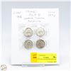 Image 1 : 4 EACH 1964-D QUARTER DOLLAR