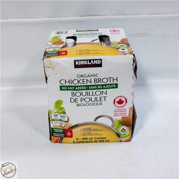NEW 6 PACK OF KIRKLAND ORGANIC CHICKEN BROTH