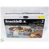 Image 1 : SET OF 2 SNACKLE BOX WITH BAMBOO CUTTING BOARD LID