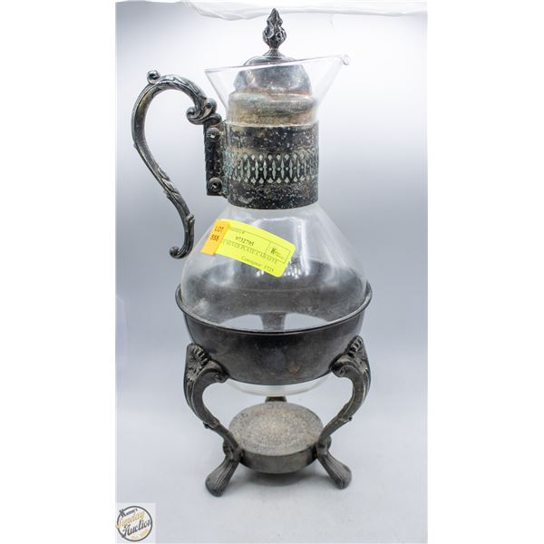 ANTIQUE SILVER PLATE CARAFFE