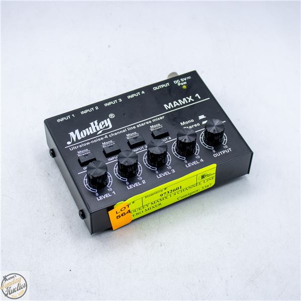 MOUKEY MAMX 1 4 CHANNEL LINE STERO MIXER