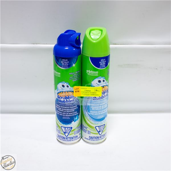SET OF 2 SCRUBBING BUBBLES BATHROOM DISINFECTANT