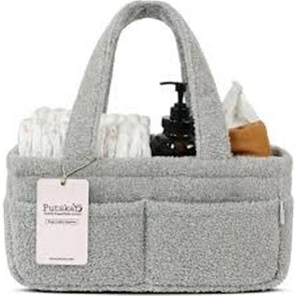 NEW PUTSKA BABY DIAPER CADDY ORGANIZER - GREY