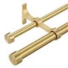 Image 1 : NEW LWIIOM DOUBLE CURTAIN RODS 36-72" WARM GOLD