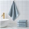 Image 1 : BAG OF 4 CARLO HOME COTTON HAND TOWELS - BLUE