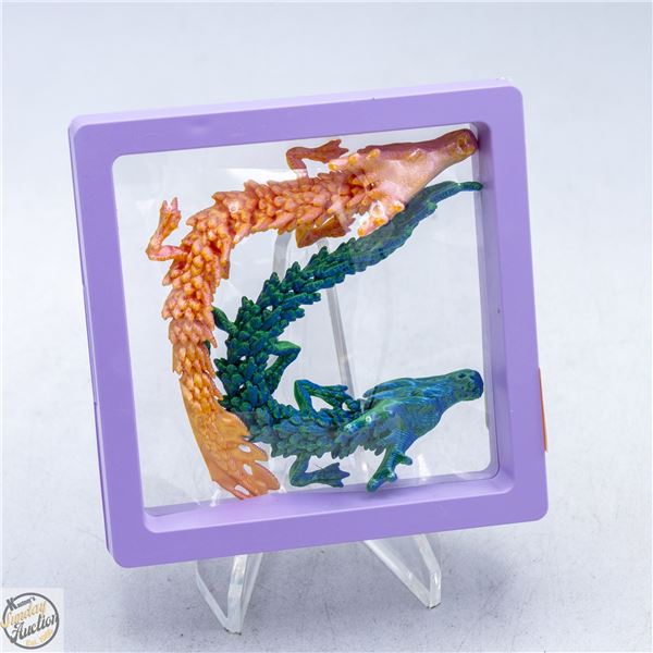 NEW 2 MINI 3D DRAGON FIGURES.