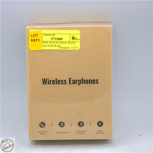 BRAND NEW SEALED NECK BAND WIRELESS EAR BUDS