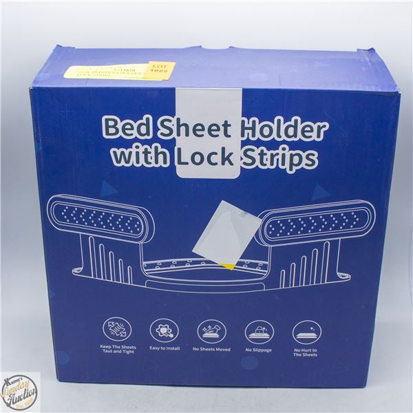 NEW BEDSHEET HOLDER WITH LOCK STRIPS
