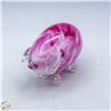 Image 1 : MURANO STYLE ART SOLID GLASS PIG FIGURINE,