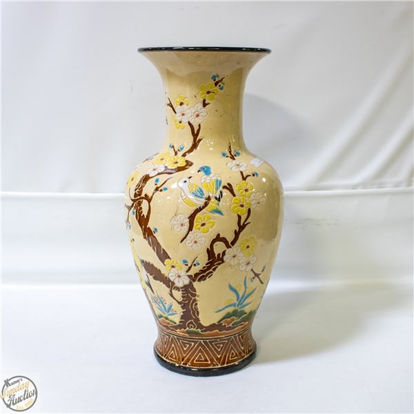 VINTAGE JAPAN FLOOR VASE H-20.5"