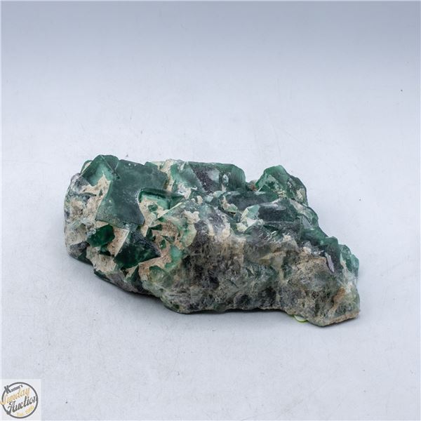 NATURAL GREEN FLOURITE ORE CRYSTAL 2.4LBS
