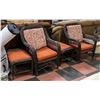 Image 2 : PATIO TABLE WITH 2 ARM CHAIRS 2 OTTOMANS