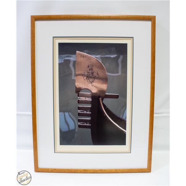 FRAMED CLOSEUP OF "THE FERRO"METAL FRONT COMB