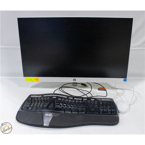 HP WHITE COMPUTER MONITOR+MOUSE+KEYBOARD