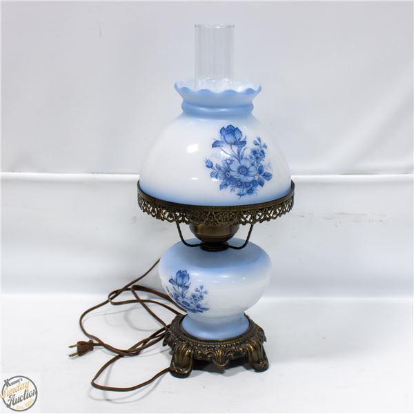 MILK GLASS HURRICANE LAMP WORKING