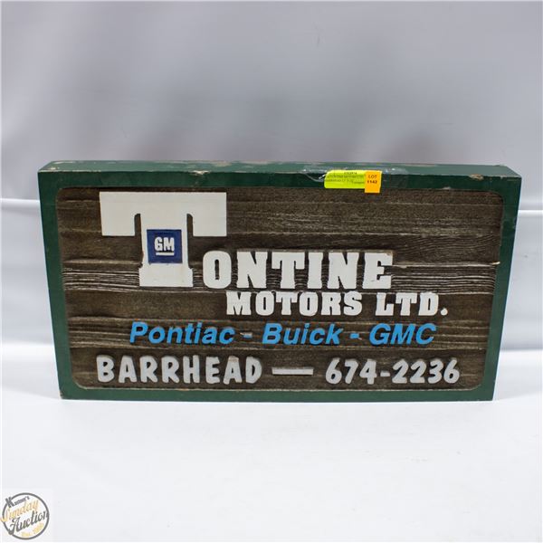 GM/TONTINE MOTORS LTD BARRHEAD 12" X 22"