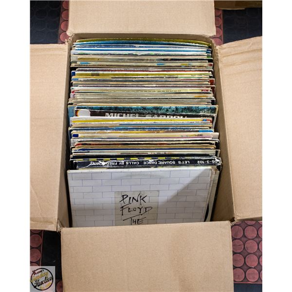 BOX WITH OVER 80 RECORDS INCLUDING