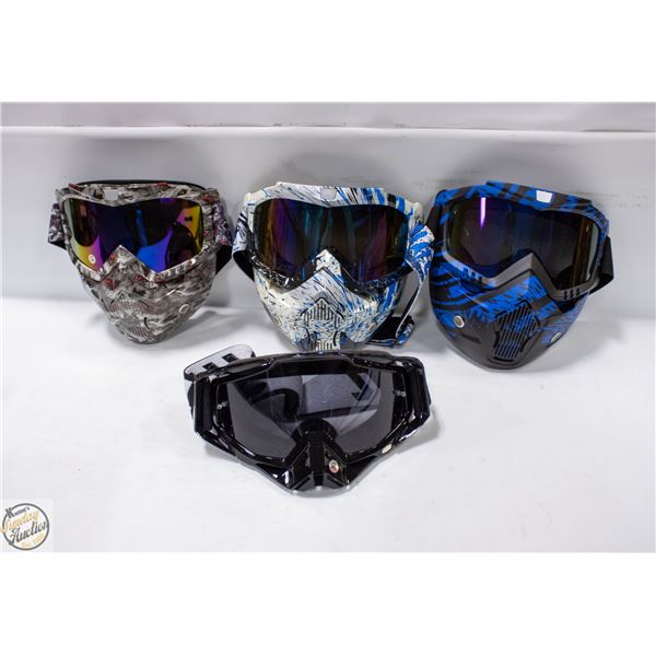 3 PAINT BALL GOGGLES