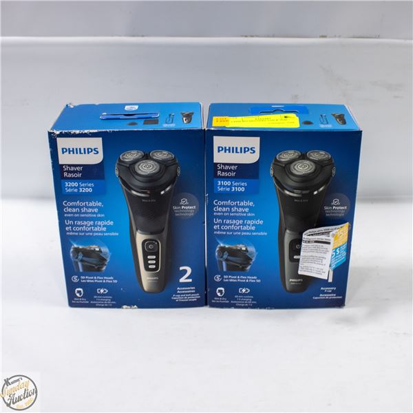 2 PHILIPS SHAVERS 3100 & 3200
