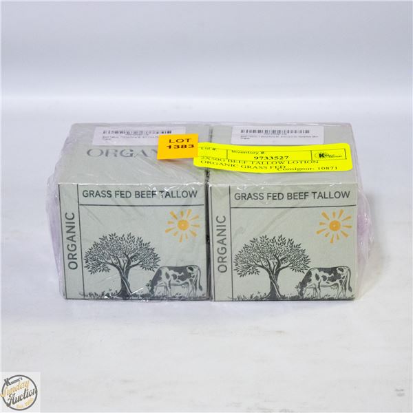 2X50G BEEF TALLOW LOTION ORGANIC GRASS FED
