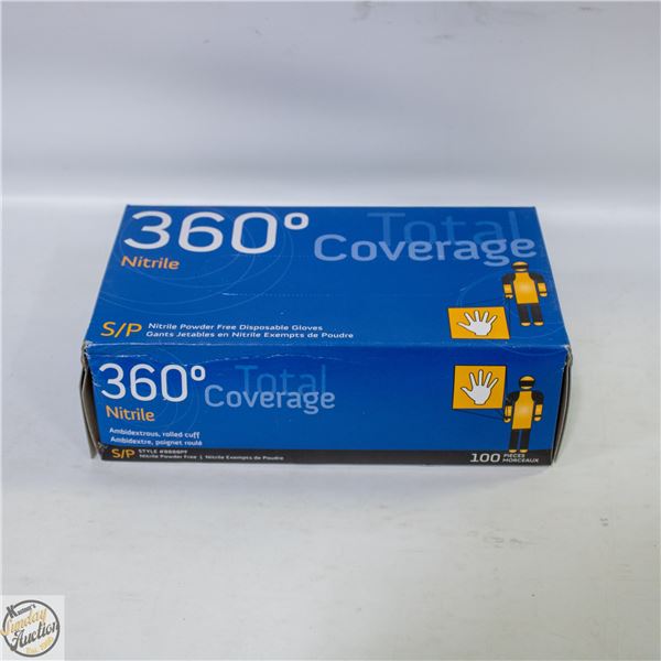 BOX OF 100 SMALL NITRILE GLOVES EXP. 2025/03