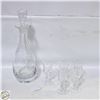 Image 1 : HEISEY "MOONGLO" ENGRAVED DECANTER & LIQUOR SET