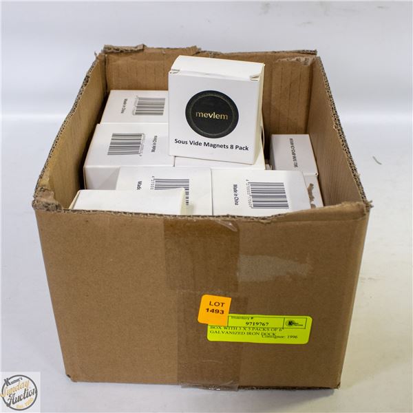 BOX WITH 3 X 5 PACKS OF 6" GALVANIZED IRON DOCK