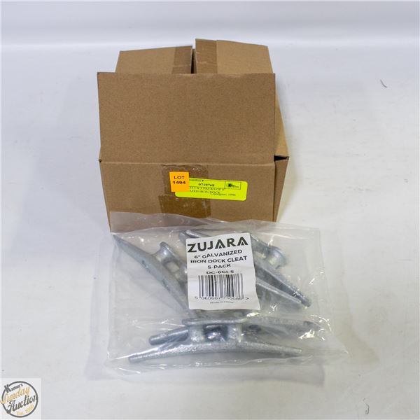 BOX WITH 3 X 5 PACKS OF 6" GALVANIZED IRON DOCK