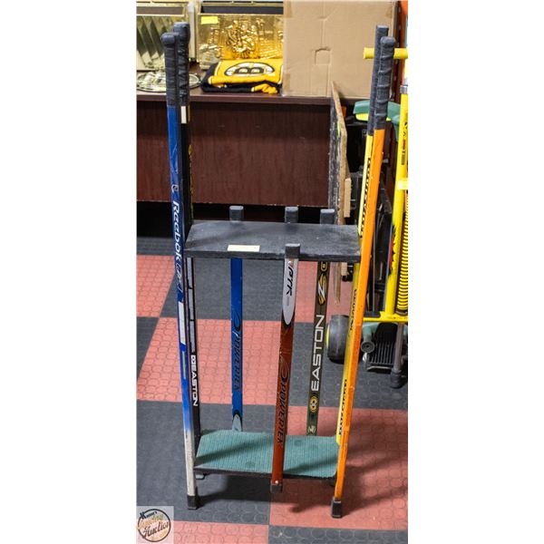 HOCKEY STICK DRYING RACK/SHELF.