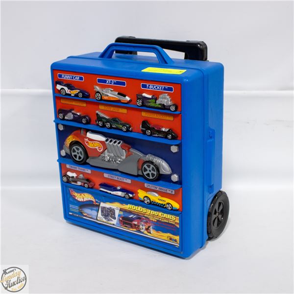 HOT WHEELS CAR CARRY CASE ON WHEELS.