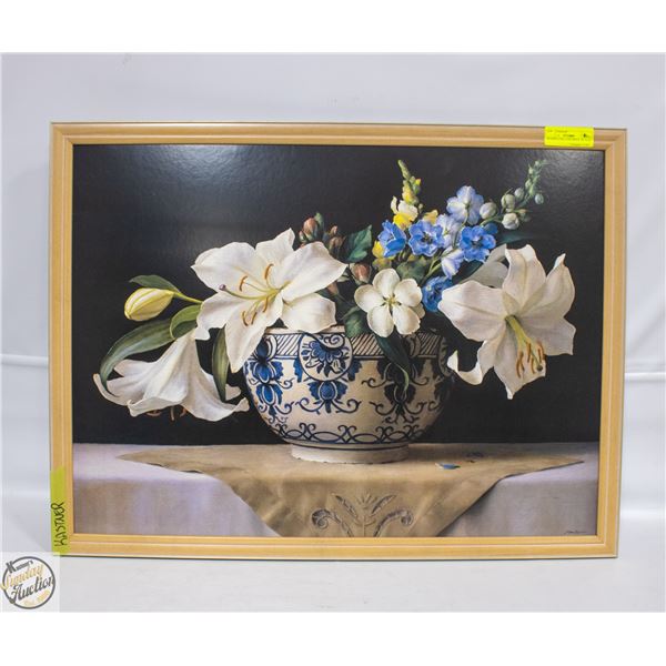 FRAMED STILL LIFE PRINT- 30" X 23"