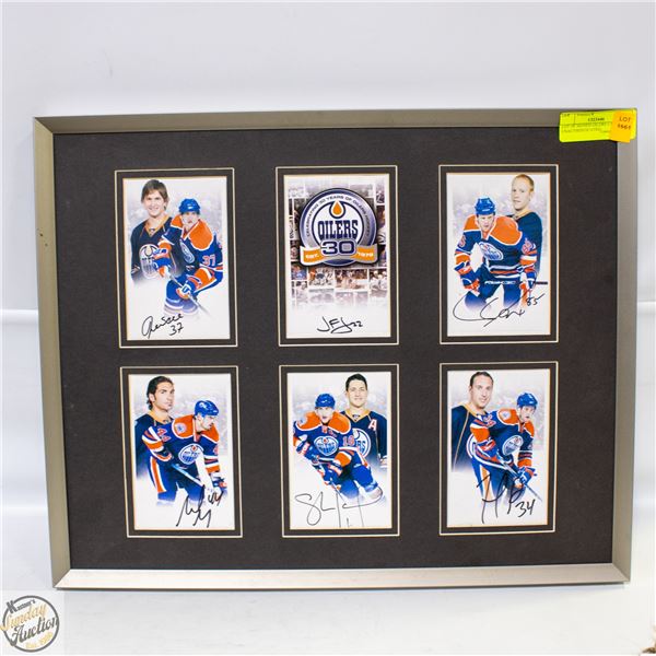 LOT OF SIGNED OILERS CARDS - UNAUTHENTICATED